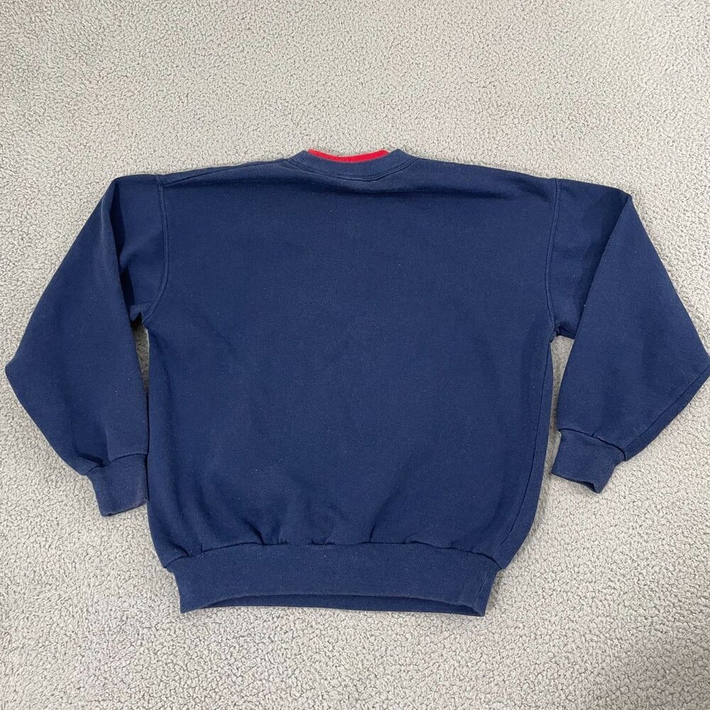 VTG Grandma Sweatshirt M Navy Double Collar Grandkids Embroidered 90s Crewneck - Picture 4 of 8